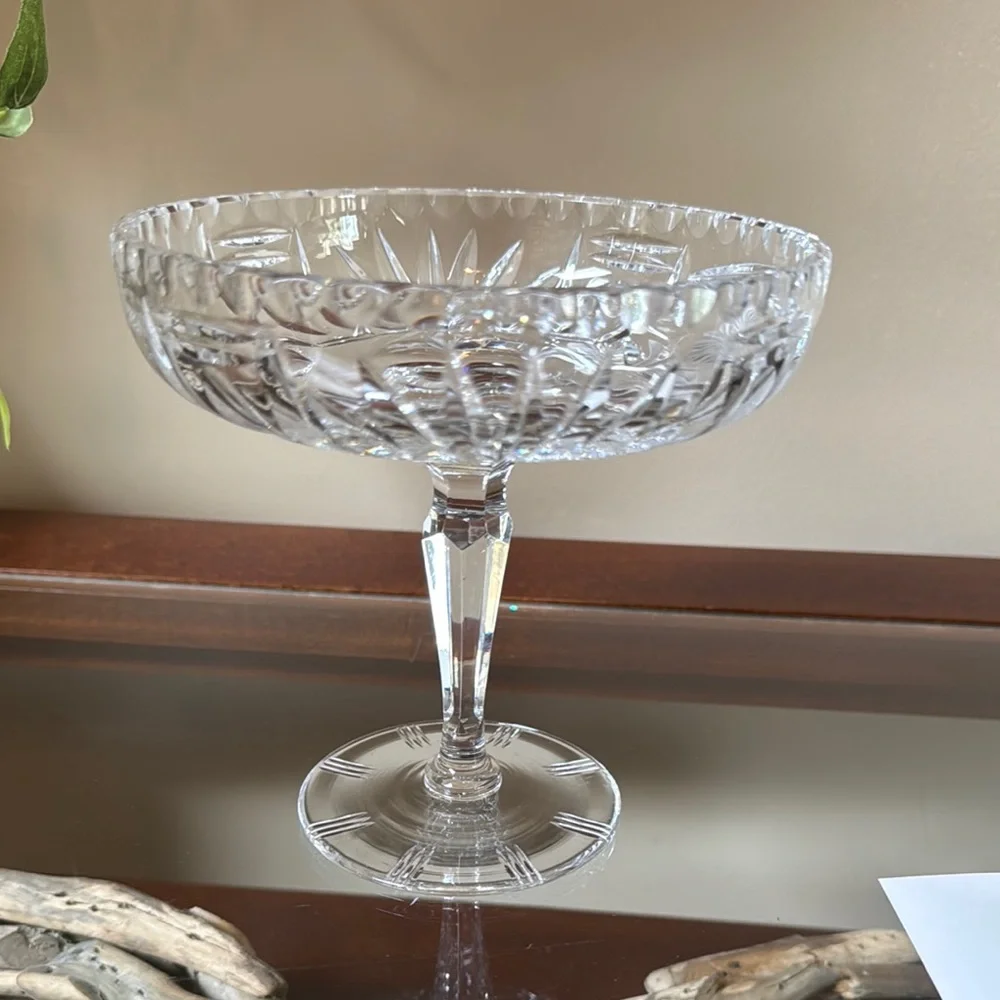 Vintage Elegant Lead Crystal Glass Candy Dish